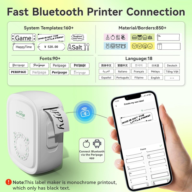 Portable Label Maker Machine P10Pro - Wireless Bluetooth Label Printer