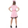 Womens 50s Roller Diner Waitress Fancy Dress Costume Hen Partie