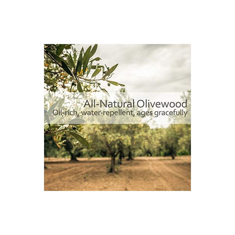 Redecker Wild Boar Bristle Hairbrush with Waxed Olive Wood Handle,