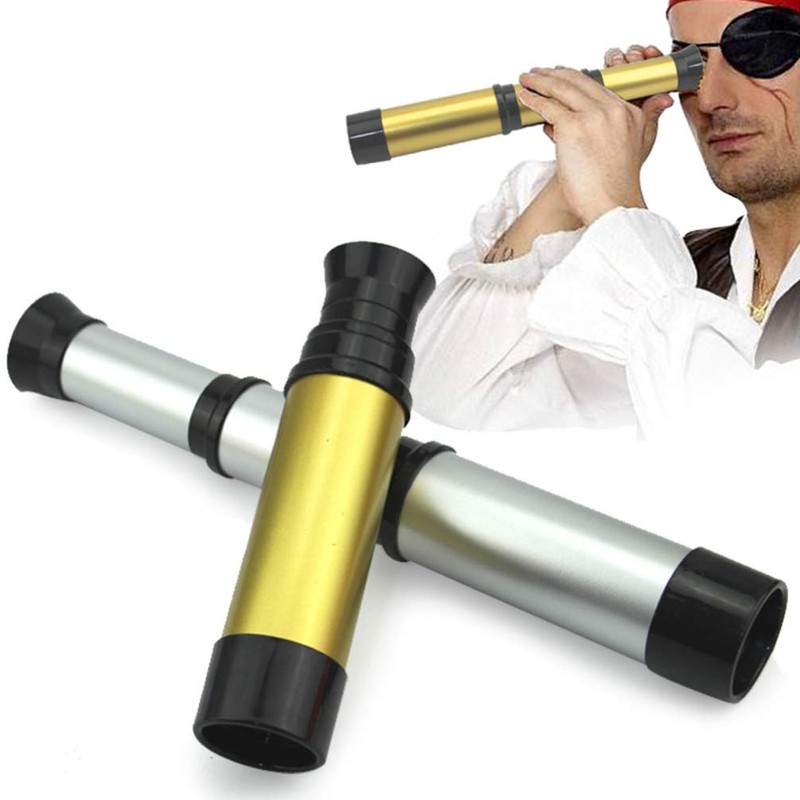 Toyvian Toy Telescopes Pirate Handheld Brass Telescope Pirate Theme Party