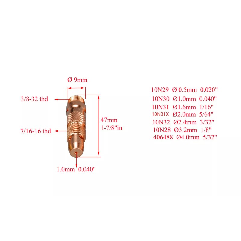 RIVERWELDstore TIG Collet Body Alumina Nozzle Ceramic Cup Assorted Kit