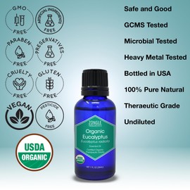 Organic, Eucalyptus Essential Oil – 100% Pure, Eucalyptus Oil, Radiata, by Zongle Therapeutics, 1 OZ