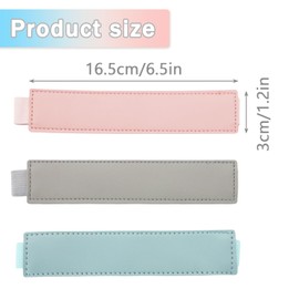 CHEERYMAGIC 3 PCS Elastic Pen Holder for Notebook PU Leather Pen Case Pencil Holder with Elastic Band Pencil Pouch Sleeve for Journal Planners Binders School Stationery Office Supplies A6SJDBT