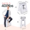Delxo 16 Inch Folding Step Stool, White Step Stools for
