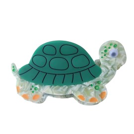 Matte Sea Turtle Hair Clip,Acetate Hair Clip,Small Claw Clip for Women,Green, 1 Count (Pack of 1)