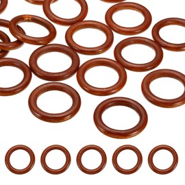 PATIKIL 50mm Natural Wooden Rings, 30 Pack Wood Ring Round Linking Rings Wood Loop Circle for Craft Pendant DIY Jewelry Making Macrame, Coffee