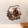 Autumn Hiker Mouse in Mouse Hole Decal - Mouse Hole