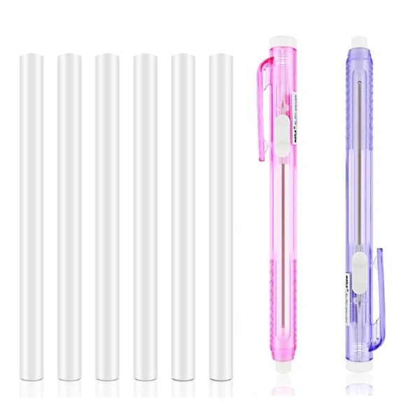 1Pc Purple Retractable Mechanical Eraser Pen, Mabor Pen-Style Erasers with