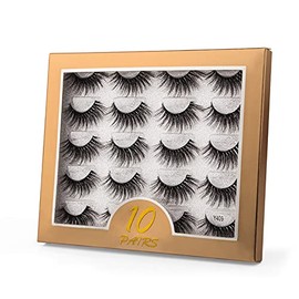 10 Pairs Y4 Series False Eyelashes Y4 Series Dense Recital Stage Makeup Natural Long Eyelash Extensions Fake Eyelashes (Y409)