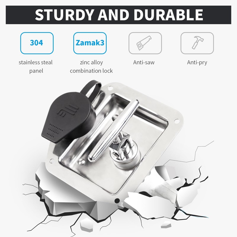 Loclink Combination Truck Tool Box Lock Replacement, 3 Digit Combination