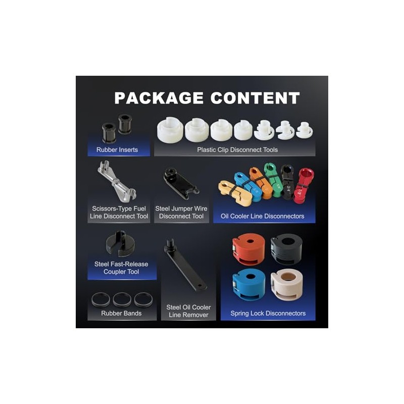 22-Piece Quick Disconnect Tool Set for Fuel and AC Lines