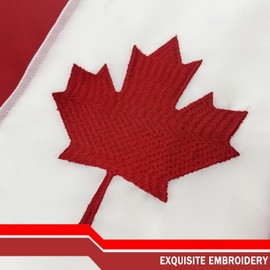 ROTERDON Canada Flag 12x18 Inch, Embroidered Canadian Boat Flag for Outdoor, with Brass Grommets