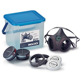 MOLDEX 868572 Reusable Mask Complete Set: 1 Mask Size M, 2 Gas Filters A 2, Particle Filter P 2, Particle Filter Adapter, No. 8572