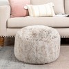 AbunHeri Ottoman Pouf Unstuffed, Round Foot Rest Poof Ottoman(No Filler),