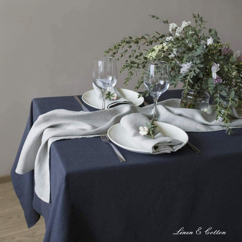 Linen & Cotton Table Runner Cloth Hygge in 100% Linen,