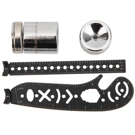 Black Iron Multifunction Drawing Ruler Tool Innovative Painting Magnetic Compass MeasurementBlack 17mm