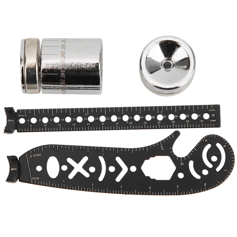 Black Iron Multifunction Drawing Ruler Tool Innovative Painting Magnetic Compass