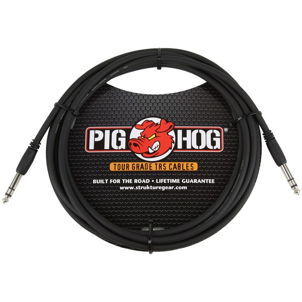 Pig Hog PTRS15 High Performance 1/4" TRS Instrument Cable, 15