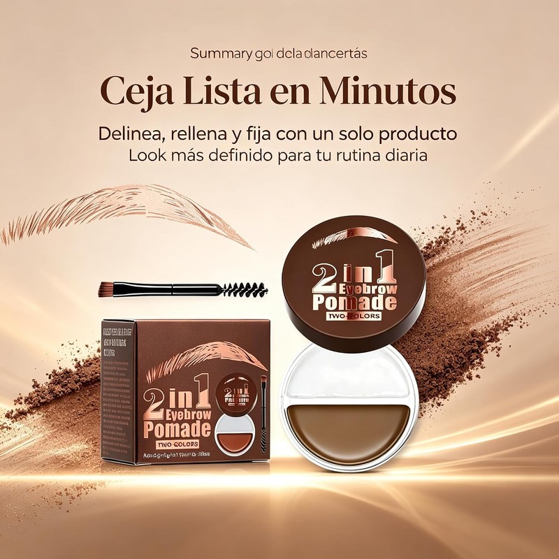 Bluemega Crema de Cejas Bicolor 2 en 1 y Gel