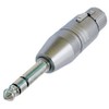 Neutrik NA3FP XLR-Adapter XLR-Buchse - Klinkenstecker 6.35mm Stereo 1St., Silber,