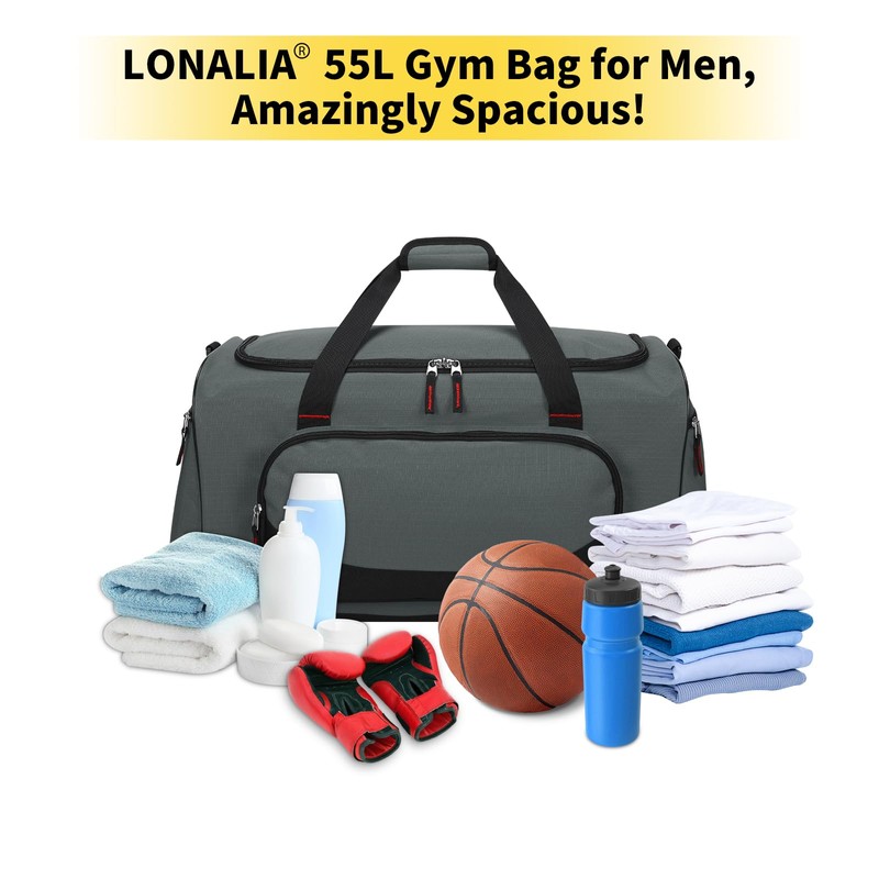 LONALIA 55L Large Sports Duffle Bag for Men - 22