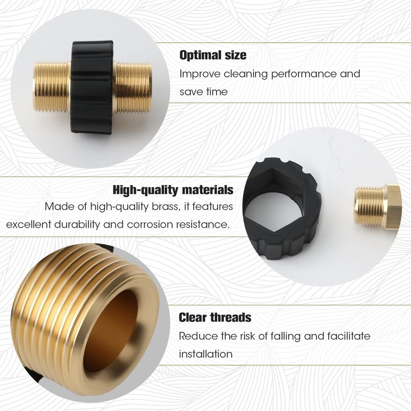 Quick Connector M22 x 1.5 Brass Adapter Pressure Washer with