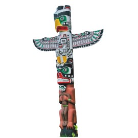 Wet Paint H49913S Thunderbird House Totem Pole Cardboard Cutout Standee Standup