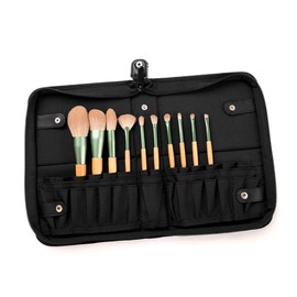 Healeved Multipurpose Makeup Brush Holder Organizer Pouch Slot Cosmetic Bag for Brushes Portable Design for Travel Black Color for Beauty Supplies and Tools
