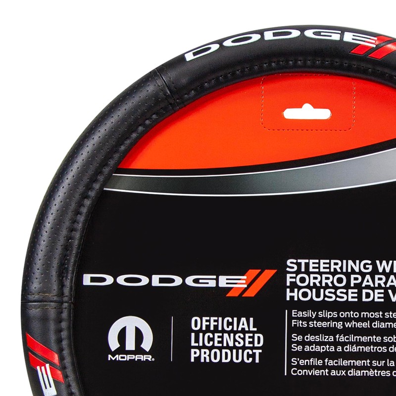 Plasticolor 006726R01 Dodge Elite Series Black Steering Wheel Cover