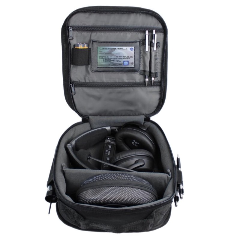 Bolsa para auriculares piloto de nivel de vuelo, bolsa para