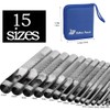 15pcs Leather Hole Punch Cutter, Leather Hole Punch Set, Leather