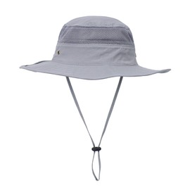 Zando Toddler Sun Hat for Boys Baby Outdoor Sun Protection UPF50+ Girls Cap Wide Brim Summer Beach Bucket Hats Light Gery 6-12 Months