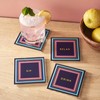 Trina Turk Glass Drink Coasters, Set of 4 Absorbent Beverage