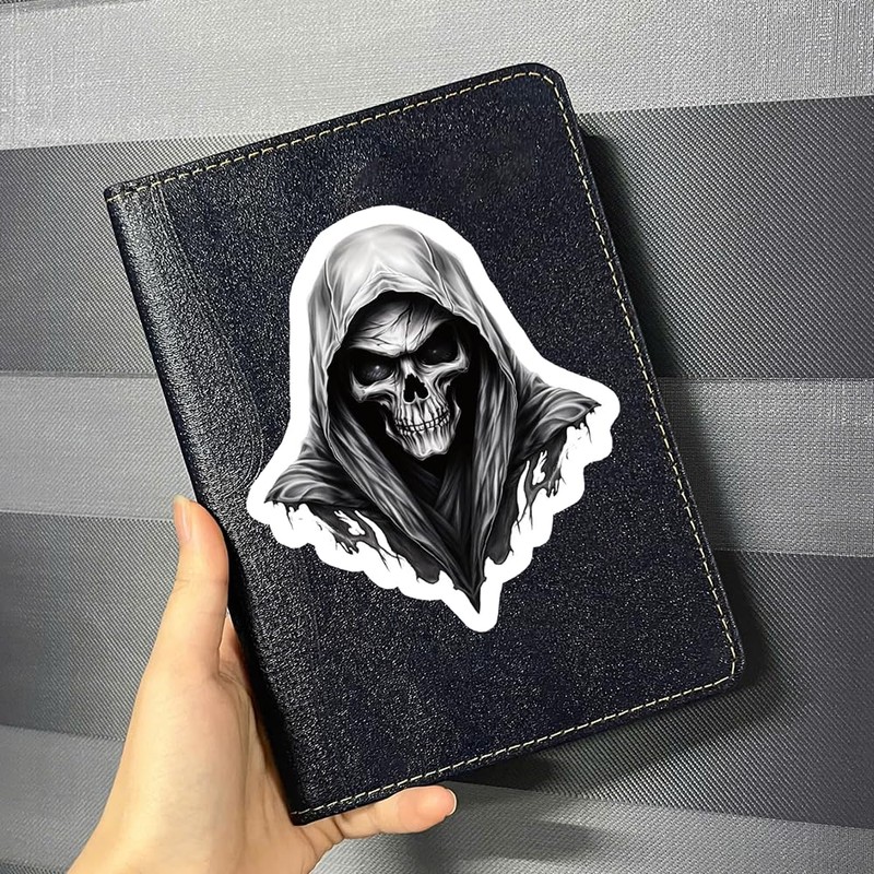 3Pcs Grim Reaper Death Skull Vinyl Decal Bumper Sticker 5