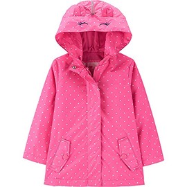 Carter's Girls' Little Favorite Rainslicker Rain Jacket, Unicorn Pink, 5/6