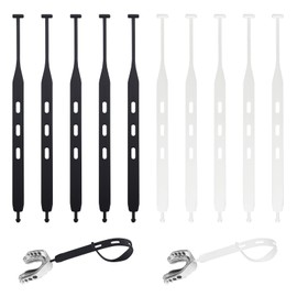 BOXOB 10pcs Rugby Mouth Guard Strap, Football Mouth Guard Tether Only Universal Replacement Pieces Strap for Teens Sports Football Rugby Hockey Basketball Boxing for Most Mouthguards (2 Colors)