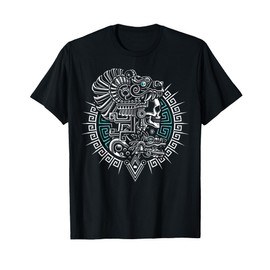 Mexico Azteca Mayan Warrior Jaguar Skull Patriotic Mexican T-Shirt