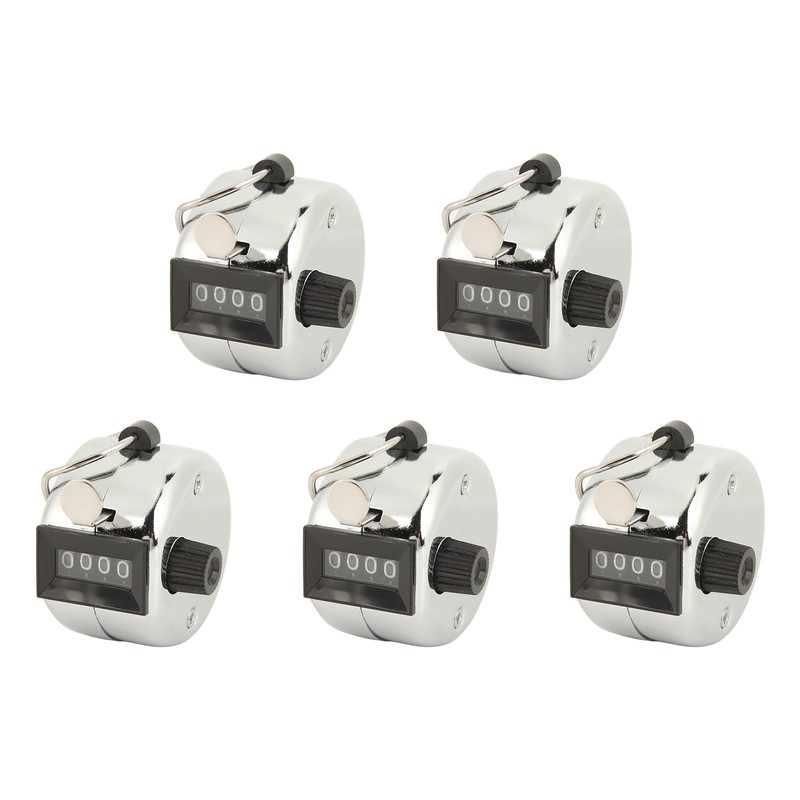 5 Pcs Clicker Counter 4 Digit Metal Case Accurate Hand