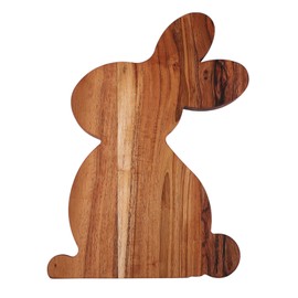 Affinity Decor Bunny Shaped Wood Serving Board, Wood Cutting Board for Kitchen, Wooden Charcuterie Boards, Funny Serving Platter for Cheese and Food, 14.3" x 10.5"