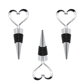 YUYUDEHM 3 PCS Wine Stoppers Heart Shape Wine Bottle Stopper Reusable Bottle Cover