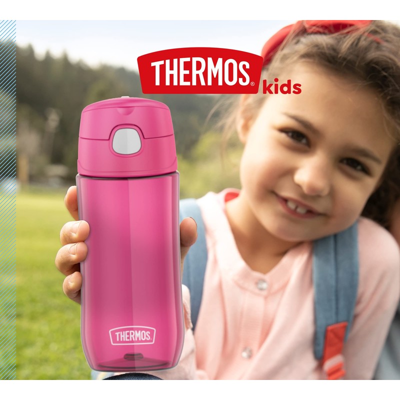 Thermos Kids Funtainer Tritan Bottle, Pink, Children's Drinking Bottle Made