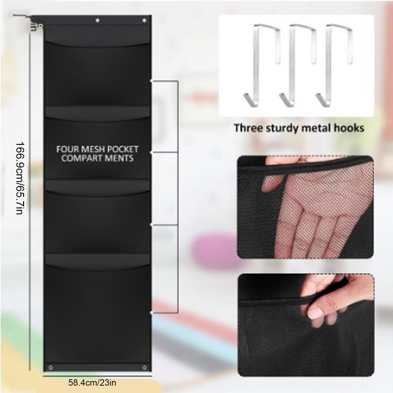Door Hanging Toy Organizer 4 Layers Large Capacity Hanging Toy