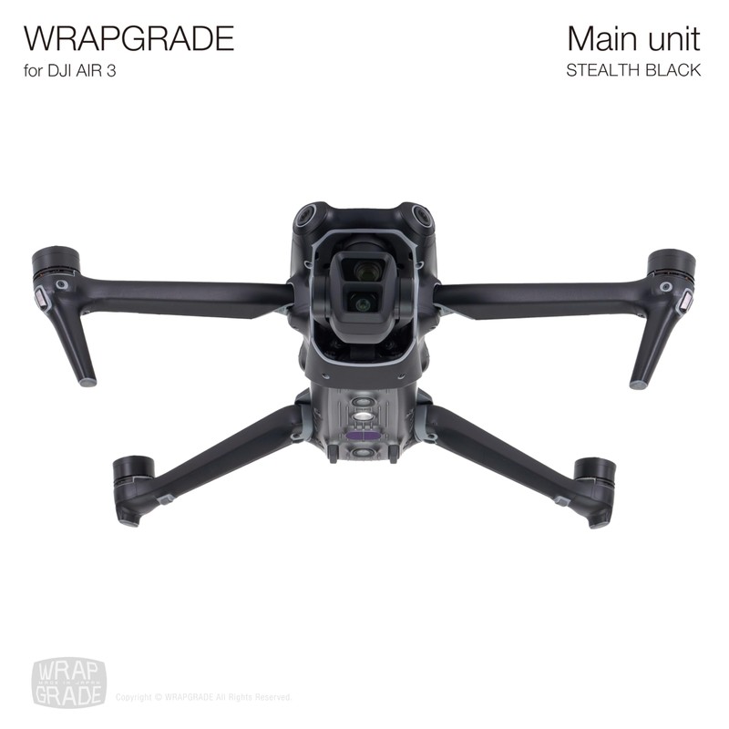 WRAPGRADE Skin Compatible with DJI Air 3 (Stealth Black)