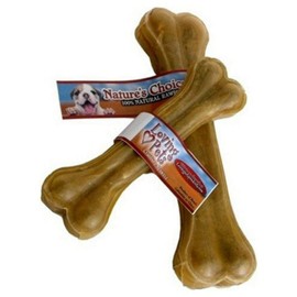 Loving Pets Nature's Choice Rawhide Pressed Bone Dog Chews, 6 Inch, 10 Pack