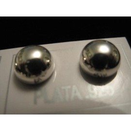 Taxco NEW HALF DOME STUD EARRING 8 mm .3"  925 STERLING SILVER NEW TAXCO MEXICO