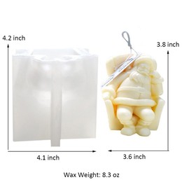 Sleepy Santa Claus Candle Mold Napping Sitting Saint Nicholas Silicone Mold for Soap Soy Wax Epoxy Resin DIY Handcraft Party Dinner Ornaments Wedding Christmas Decoration