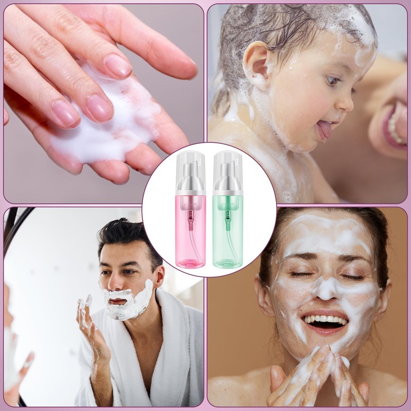 GAQWOK 2 Pack Travel Foam Pump Bottle 60 ml/2 oz