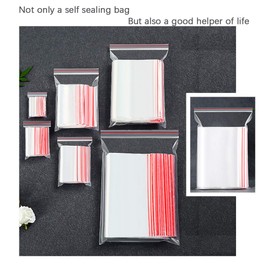 Wis-Life Multi Size Resealable Clear Plastic Bags,Sealed Storage Pouches,Durable, Press Seal Bags for Kitchen Storage,Jewellery Packaging,Office Stationery Storage (h10*15cm,100pcs)