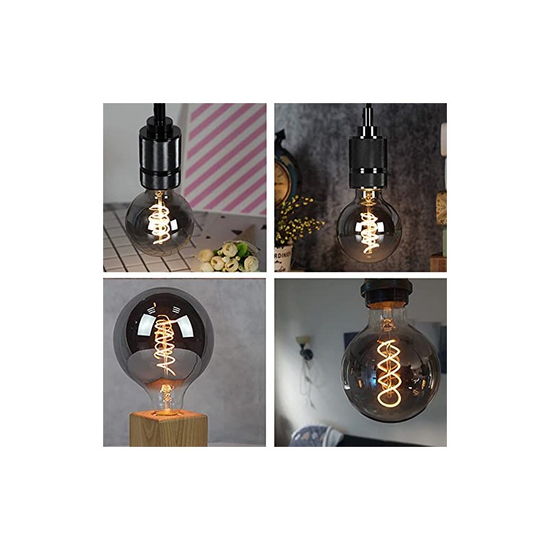 Lxcom Lighting LED Decorative Edison Bulb 6W G25/G80 Globe Light