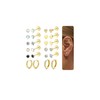 Finrezio Hypoallergenic Surgical Steel Earrings for Sensitive Ears-20G Flat Back